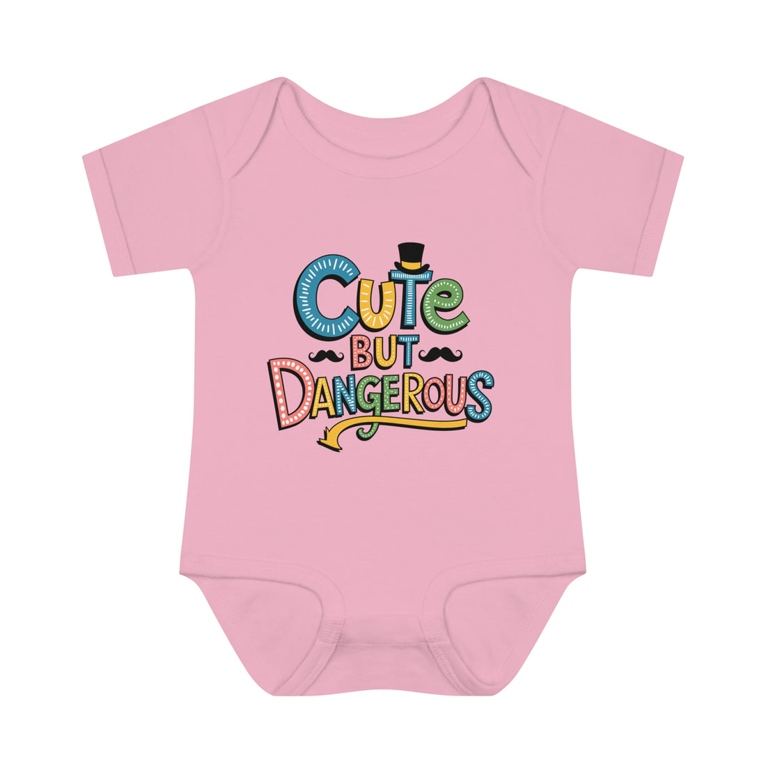 "Cute but dangerous" Infant Baby Rib Bodysuit