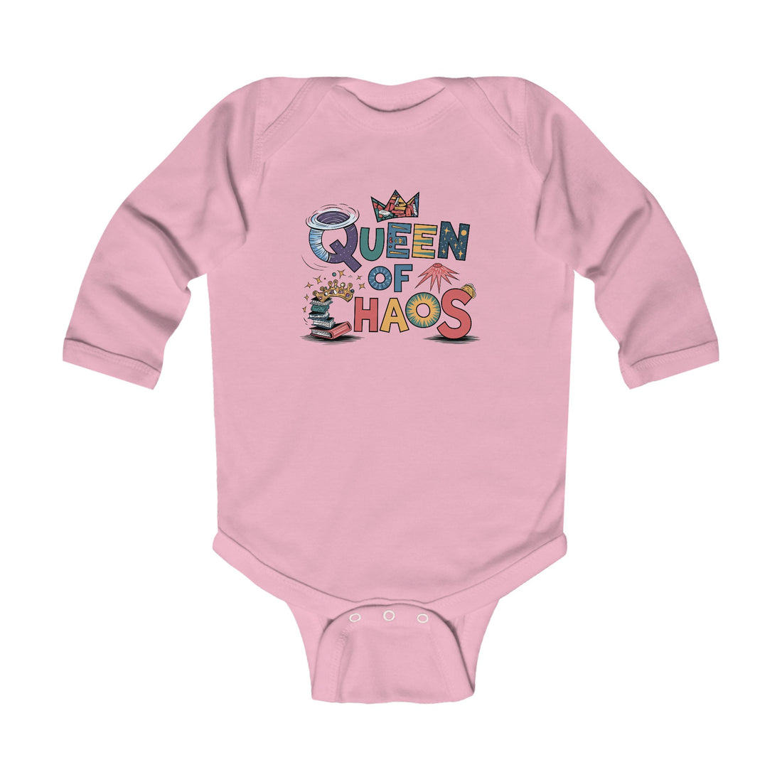 "Queen of chaos" Infant Long Sleeve Bodysuit