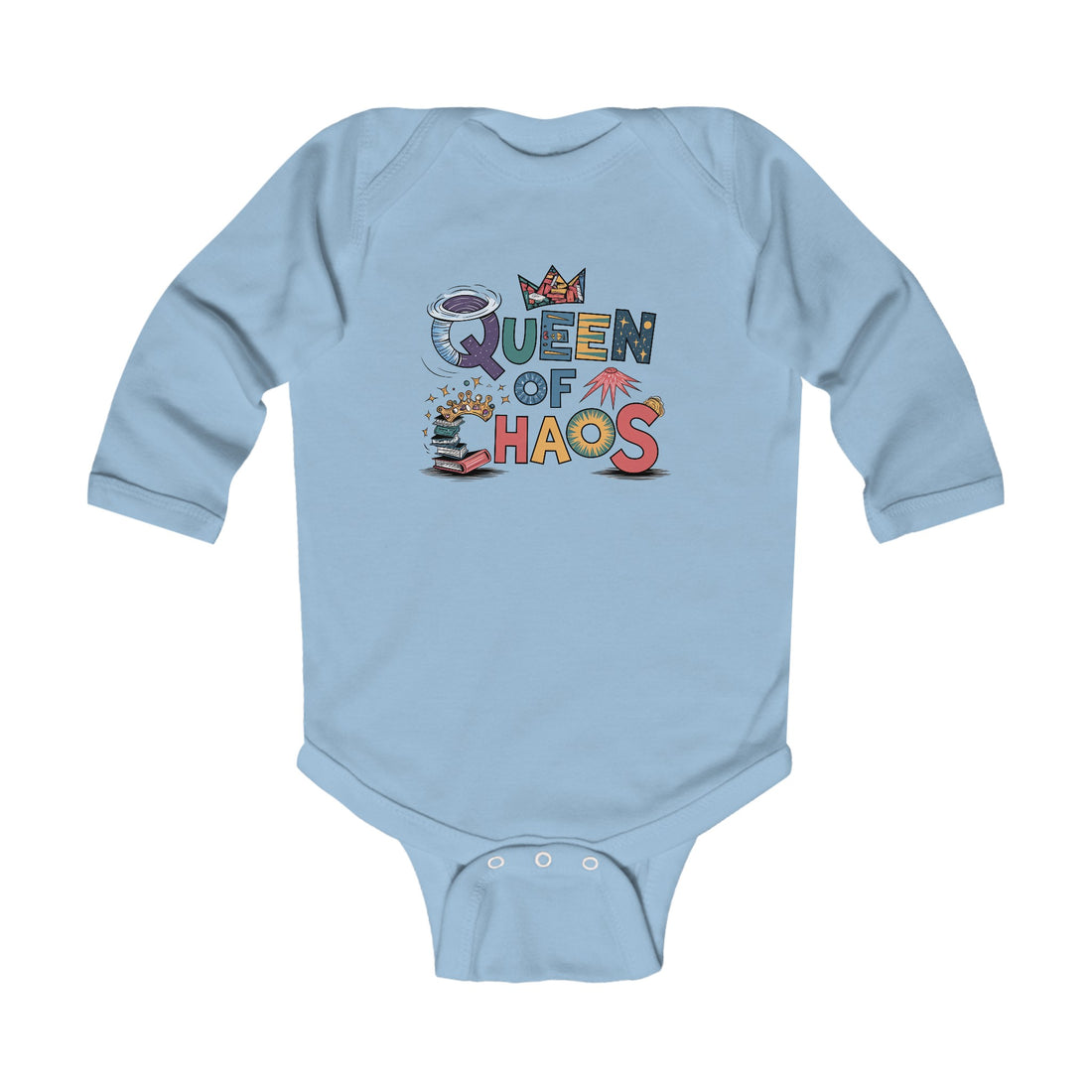 "Queen of chaos" Infant Long Sleeve Bodysuit