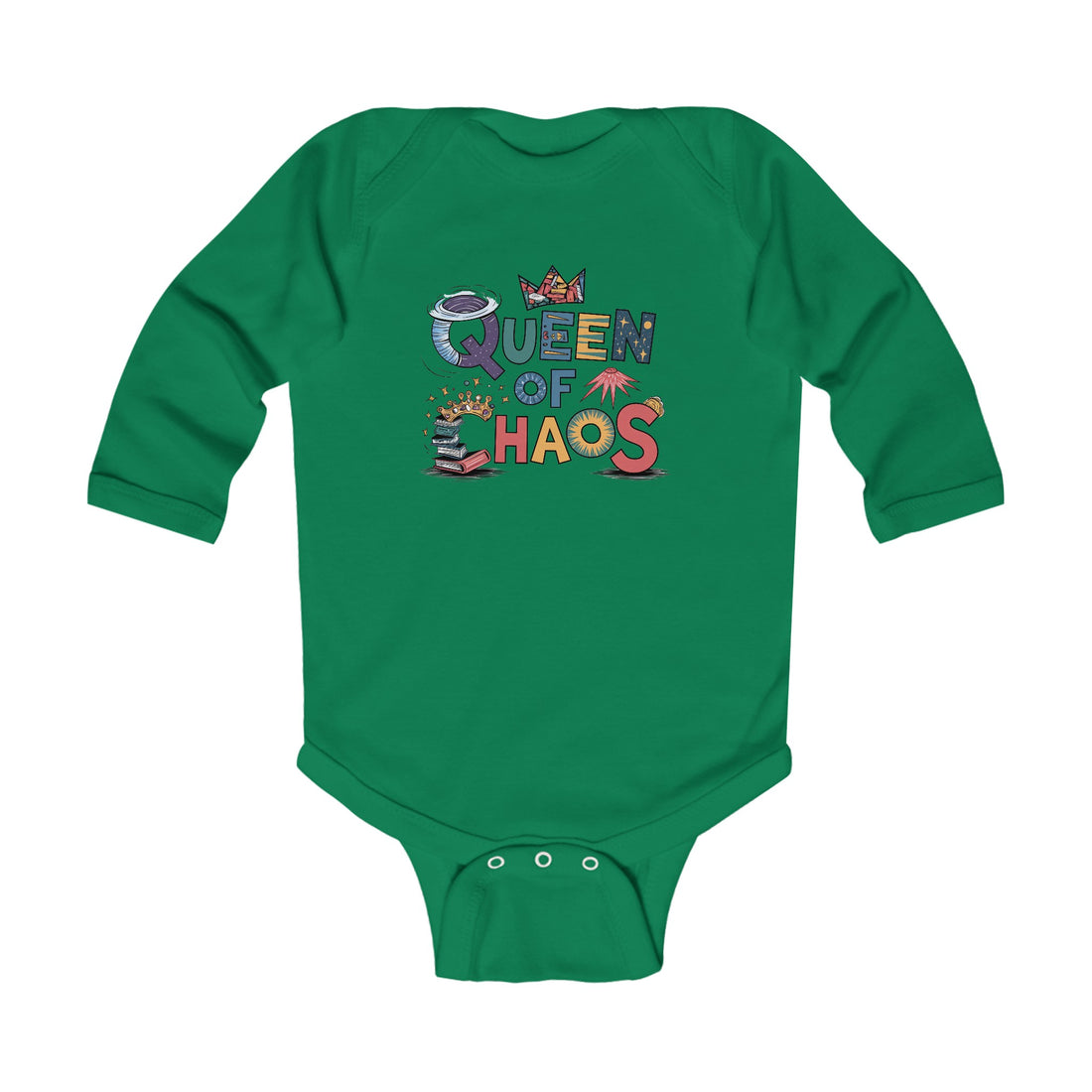 "Queen of chaos" Infant Long Sleeve Bodysuit