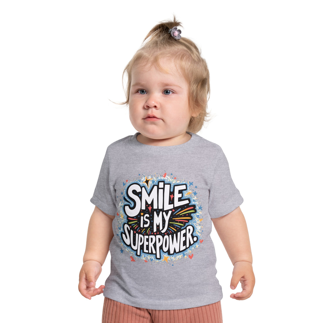 "Smile is my superpower" Baby Short Sleeve T-Shirt