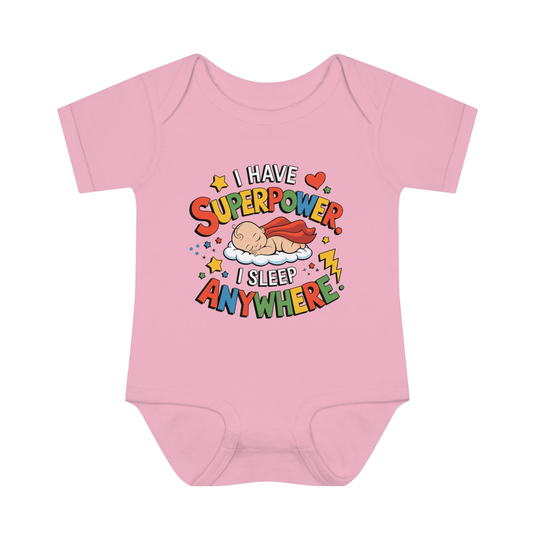 "I have a superpower I sleep anywhere" Infant Baby Rib Bodysuit