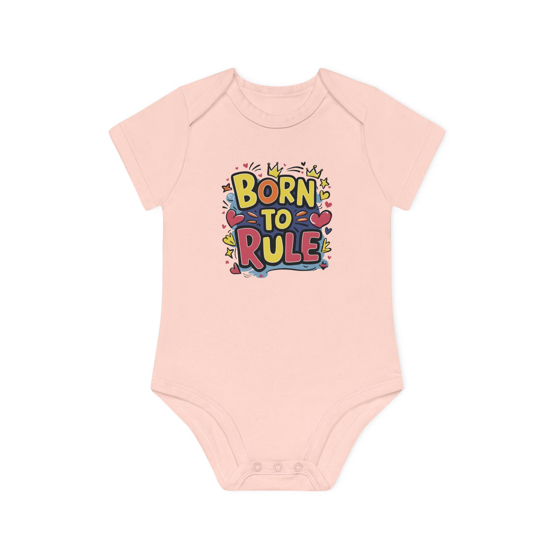 "Born to rule" Baby Organic Short Sleeve Bodysuit