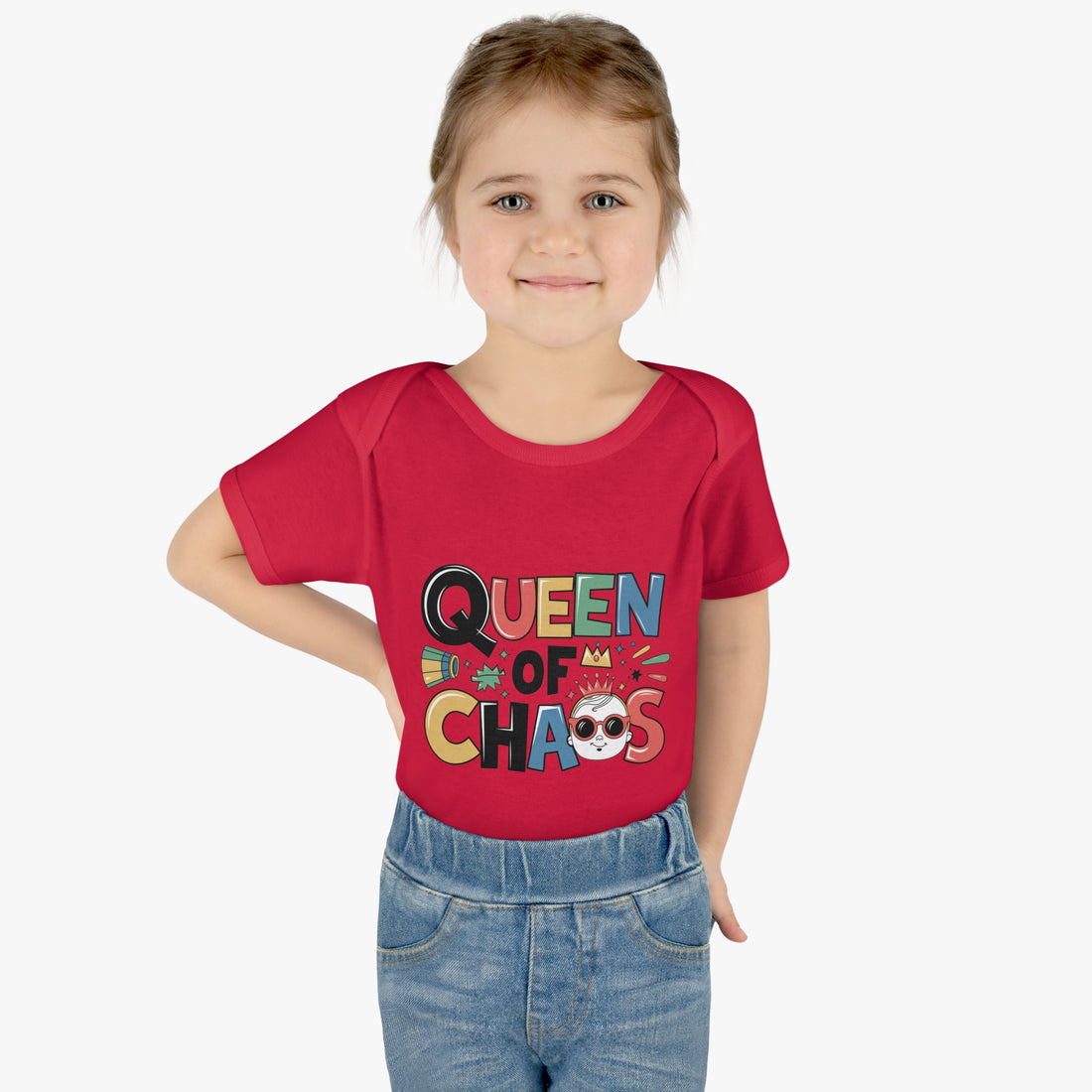 "Queen of chaos" Infant Baby Rib Bodysuit