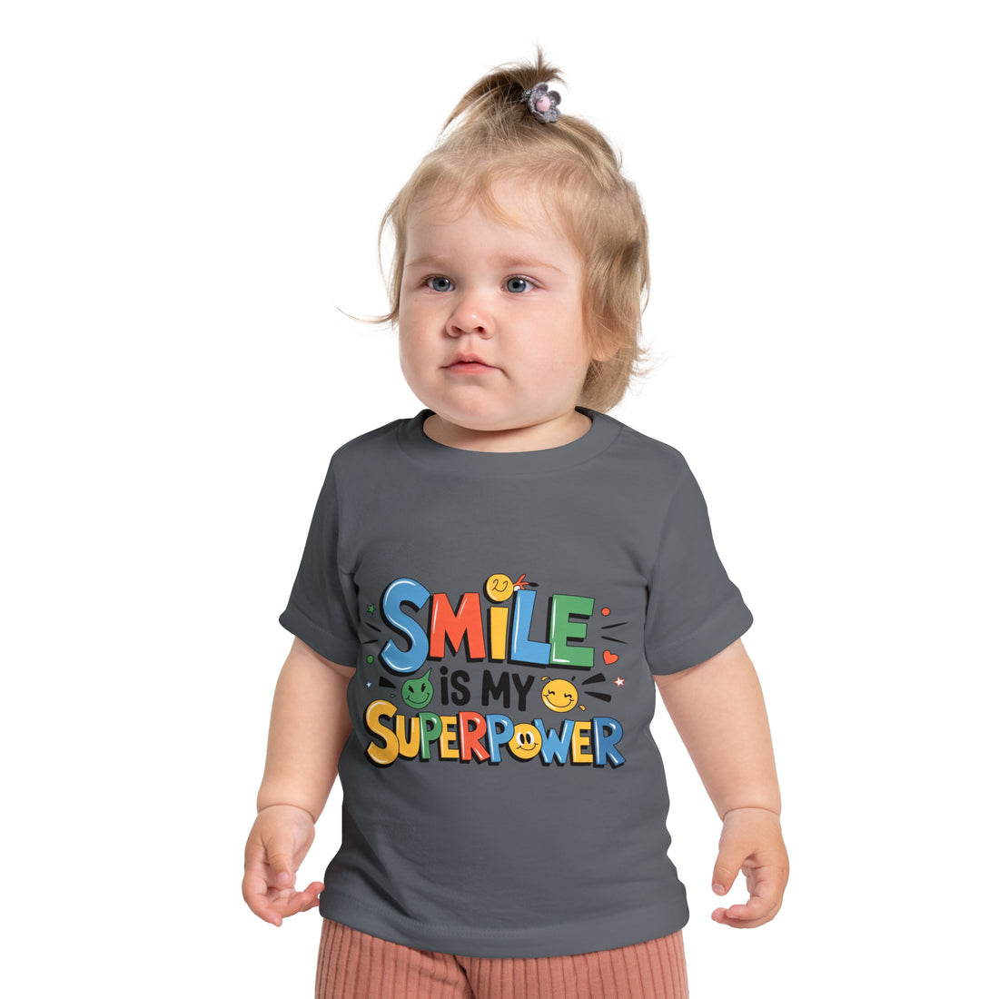 "Smile is my superpower" Baby Short Sleeve T-Shirt