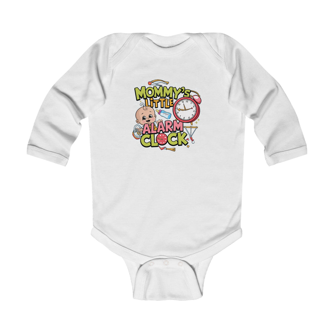 "Mommy's little alarm clock" Infant Long Sleeve Bodysuit