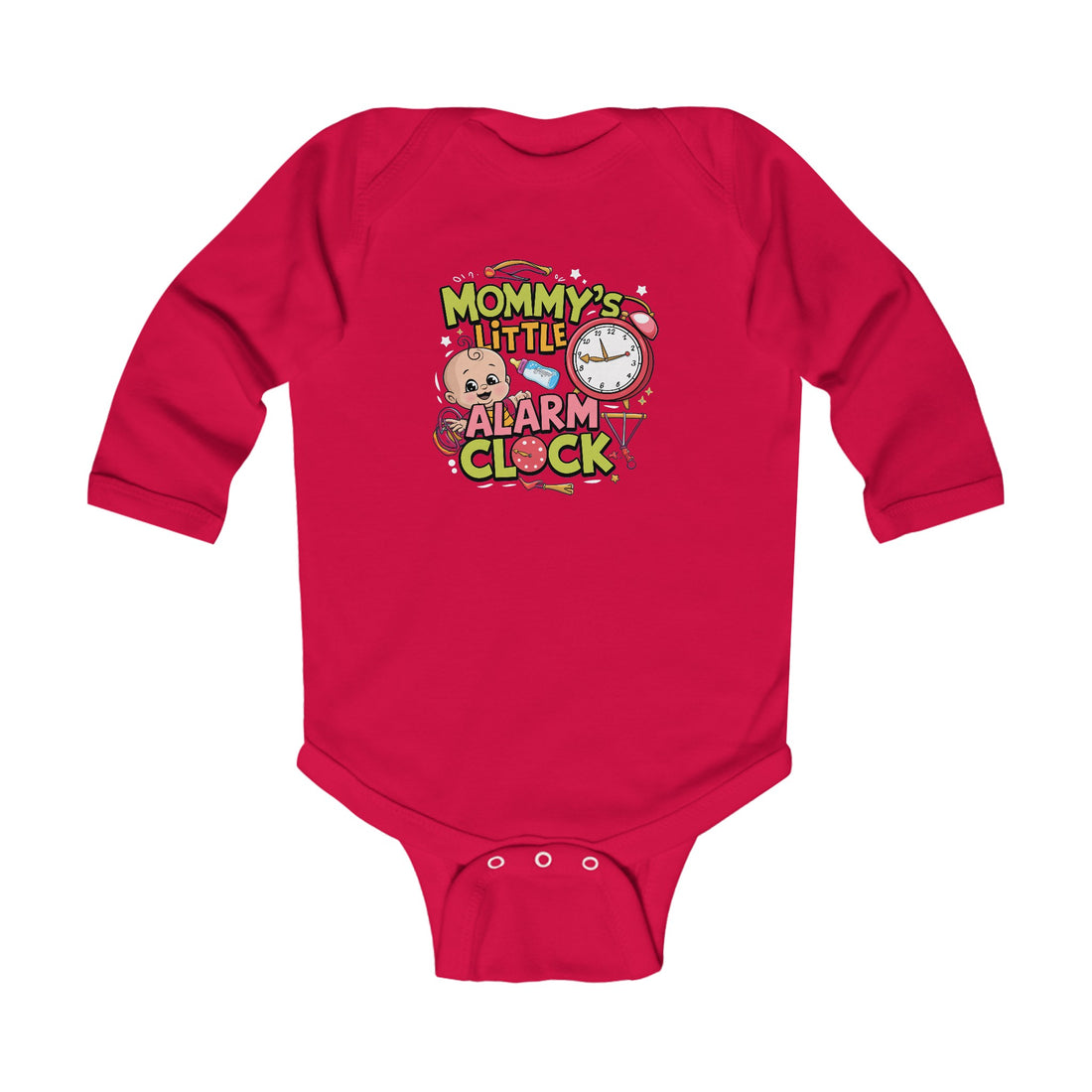 "Mommy's little alarm clock" Infant Long Sleeve Bodysuit