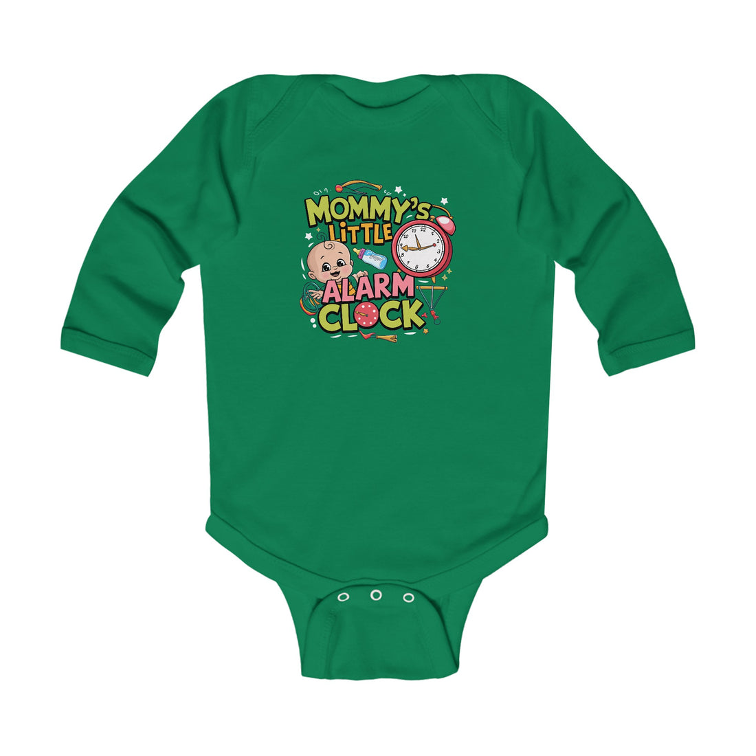 "Mommy's little alarm clock" Infant Long Sleeve Bodysuit