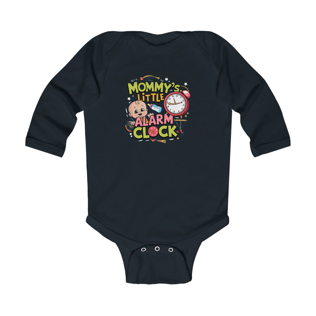 "Mommy's little alarm clock" Infant Long Sleeve Bodysuit