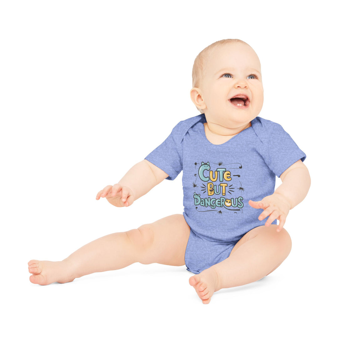 "Cute but dangerous" Baby Organic Short Sleeve Bodysuit