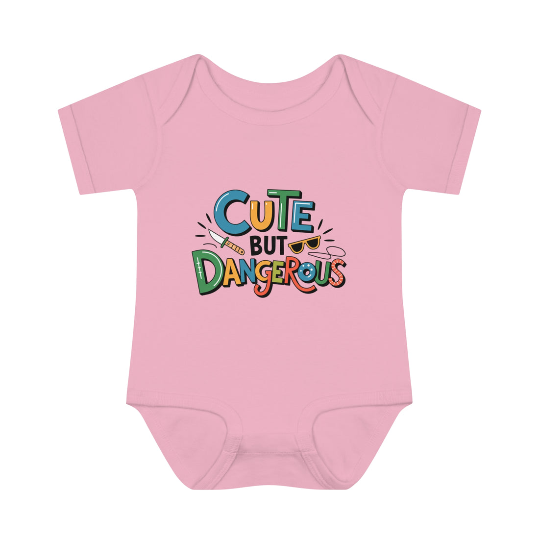 "Cute but dangerous" Infant Baby Rib Bodysuit