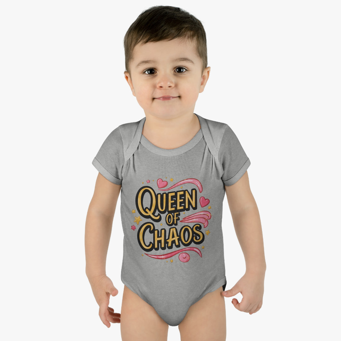 "Queen of chaos" Infant Baby Rib Bodysuit