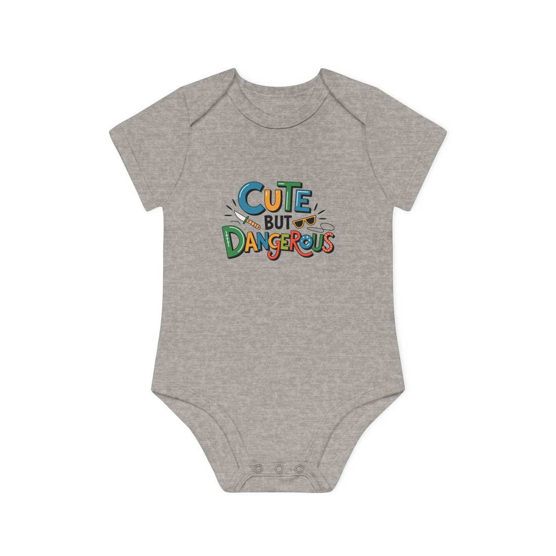 "Cute but dangerous" Baby Organic Short Sleeve Bodysuit