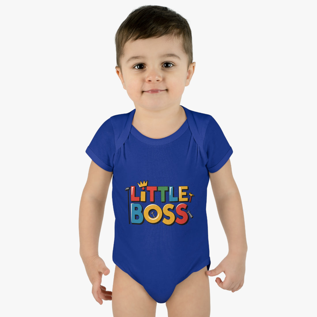 "Little boss" Infant Baby Rib Bodysuit