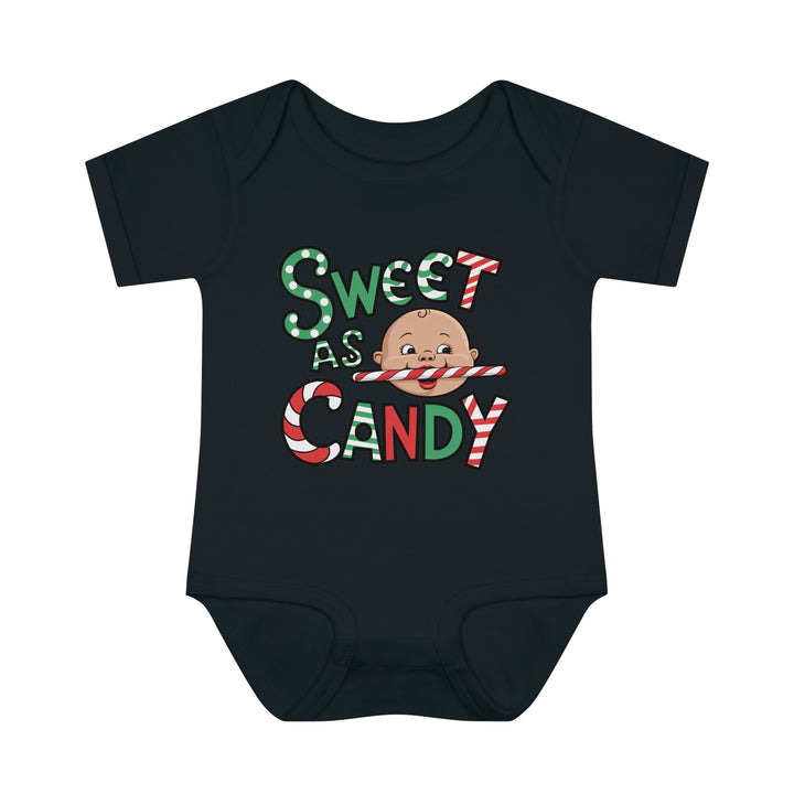 "Sweet as candy" Infant Baby Rib Bodysuit