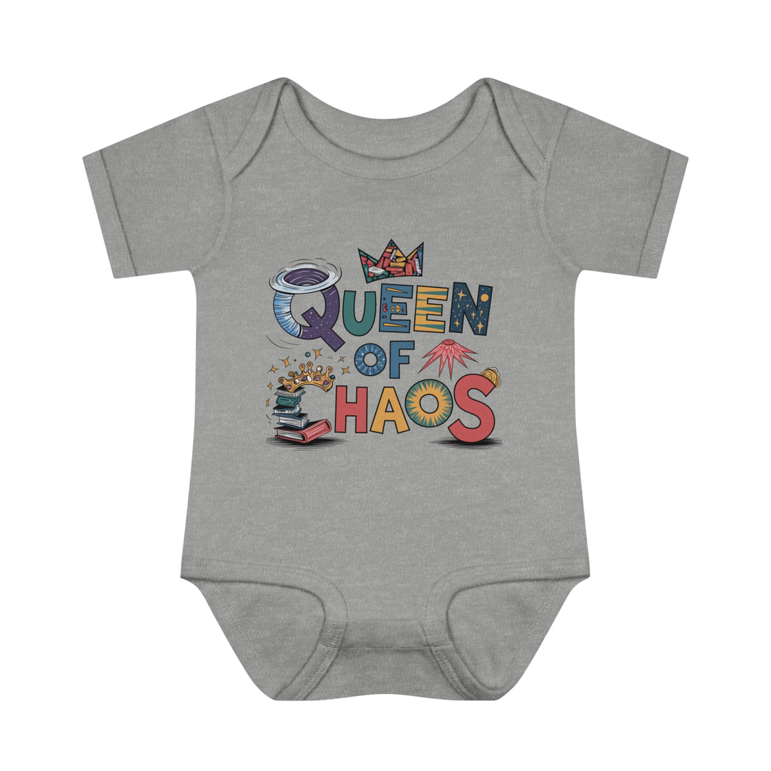 "Queen of chaos" Infant Baby Rib Bodysuit