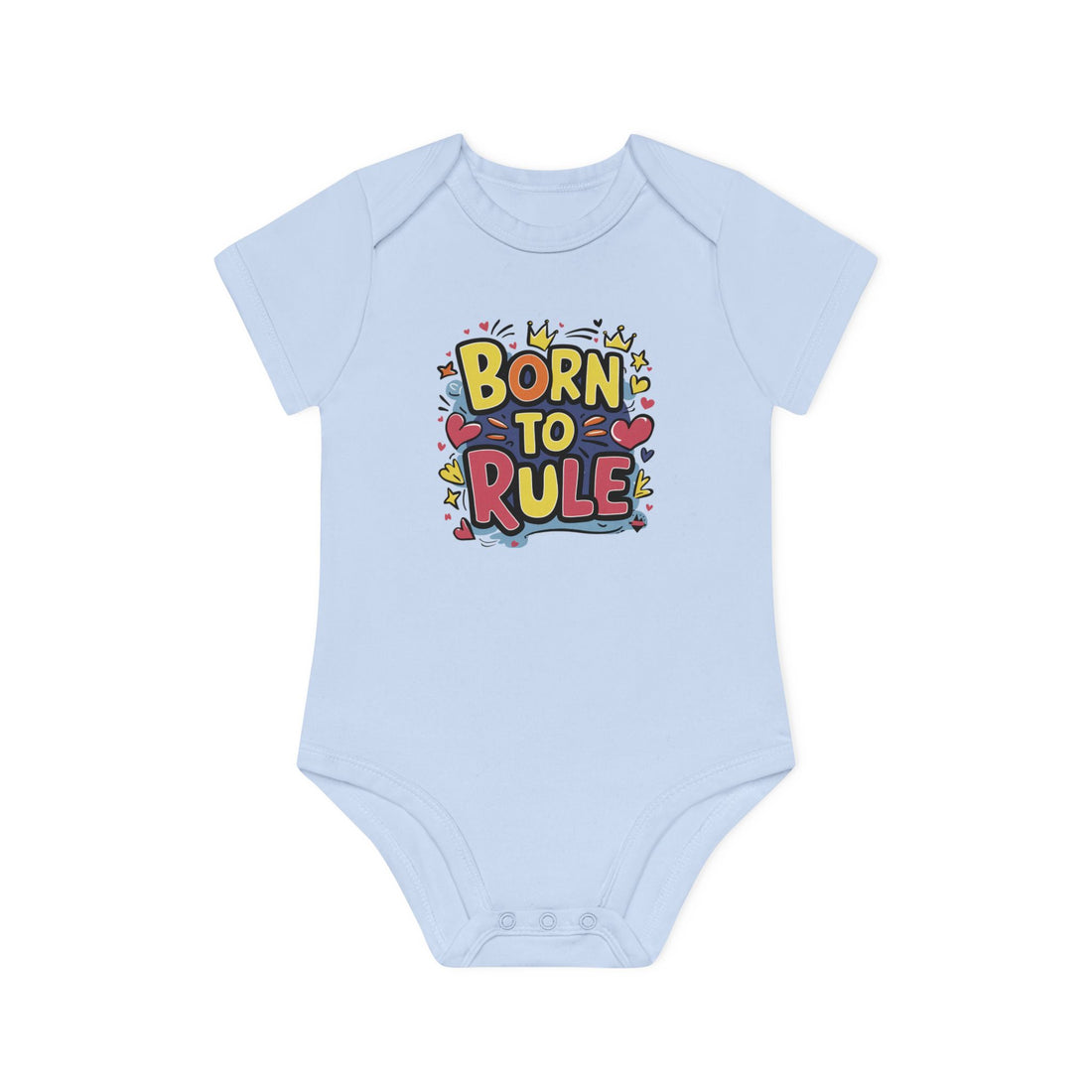 "Born to rule" Baby Organic Short Sleeve Bodysuit