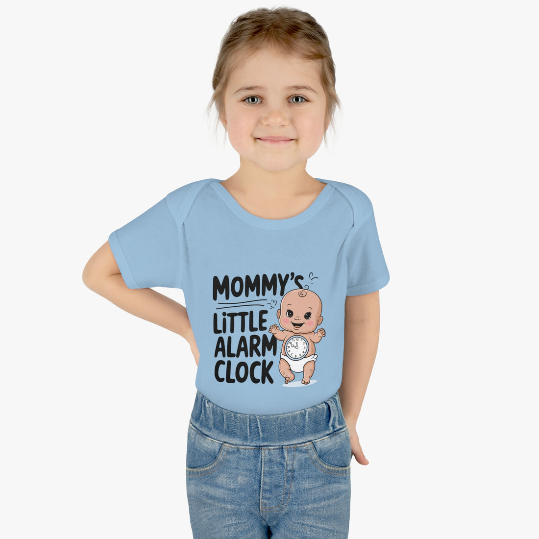 "Mommy's little alarm clock" Infant Baby Rib Bodysuit