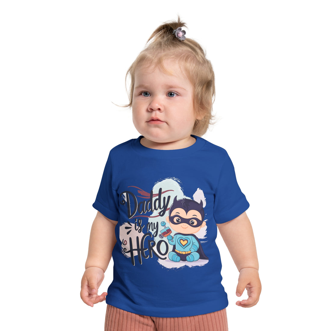 "Daddy is my hero" Baby Short Sleeve T-Shirt