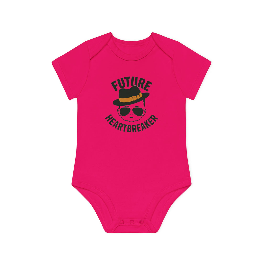 "Future heartbreaker" Baby Organic Short Sleeve Bodysuit