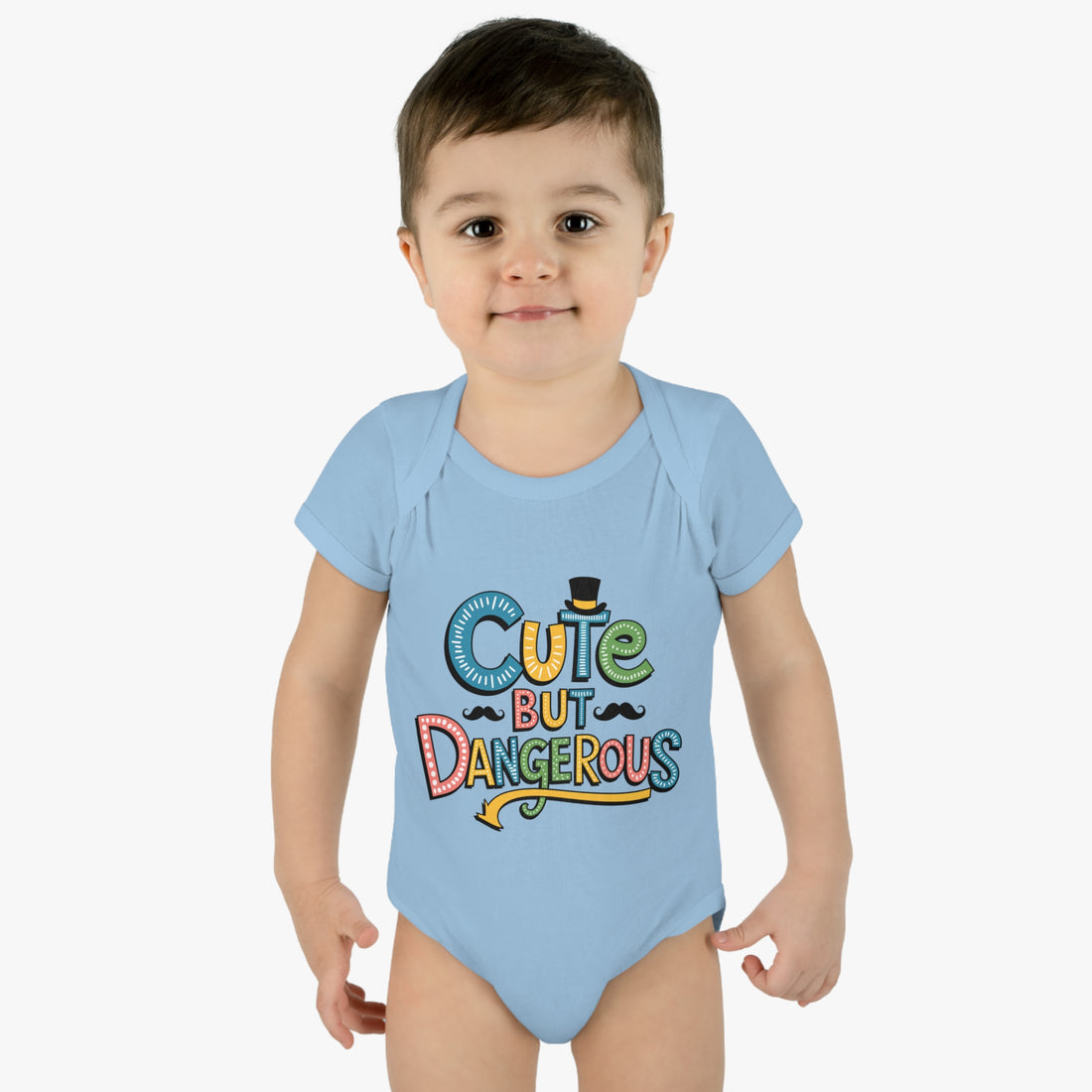 "Cute but dangerous" Infant Baby Rib Bodysuit