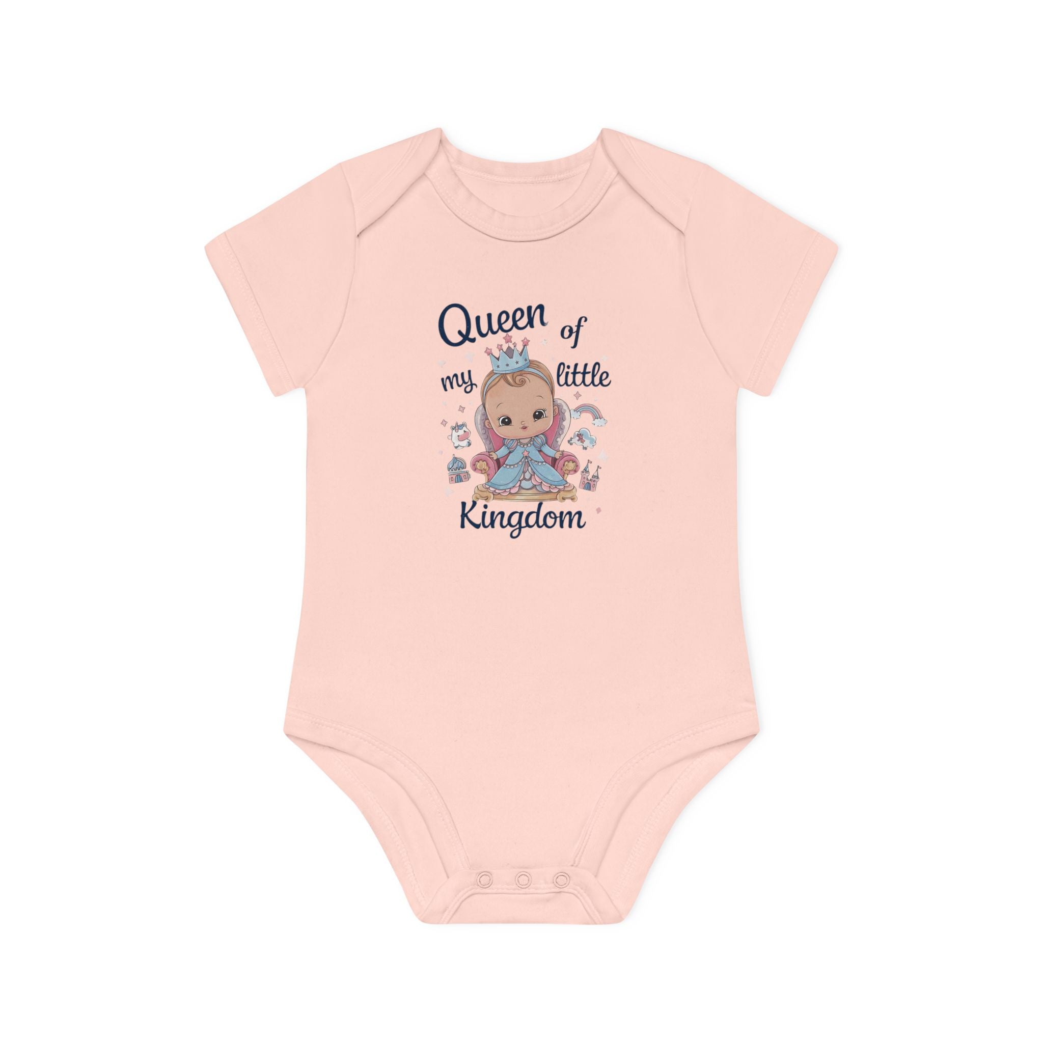 "Queen of my little kingdom" Baby Organic Short Sleeve Bodysuit