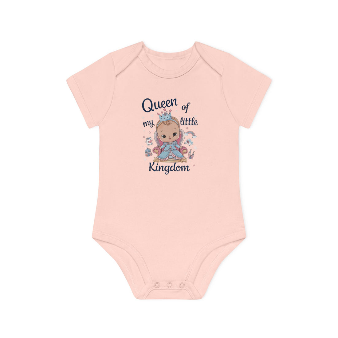 "Queen of my little kingdom" Baby Organic Short Sleeve Bodysuit