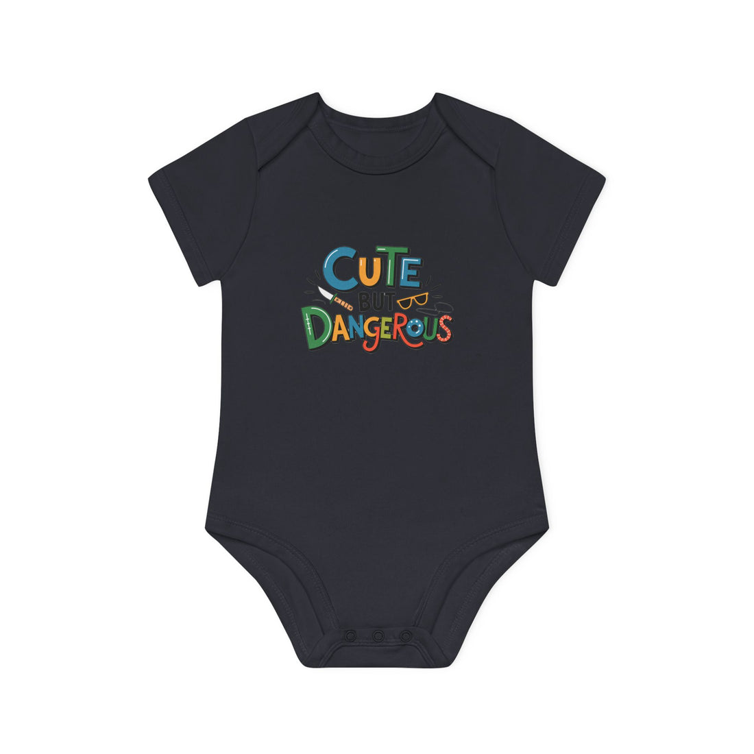 "Cute but dangerous" Baby Organic Short Sleeve Bodysuit