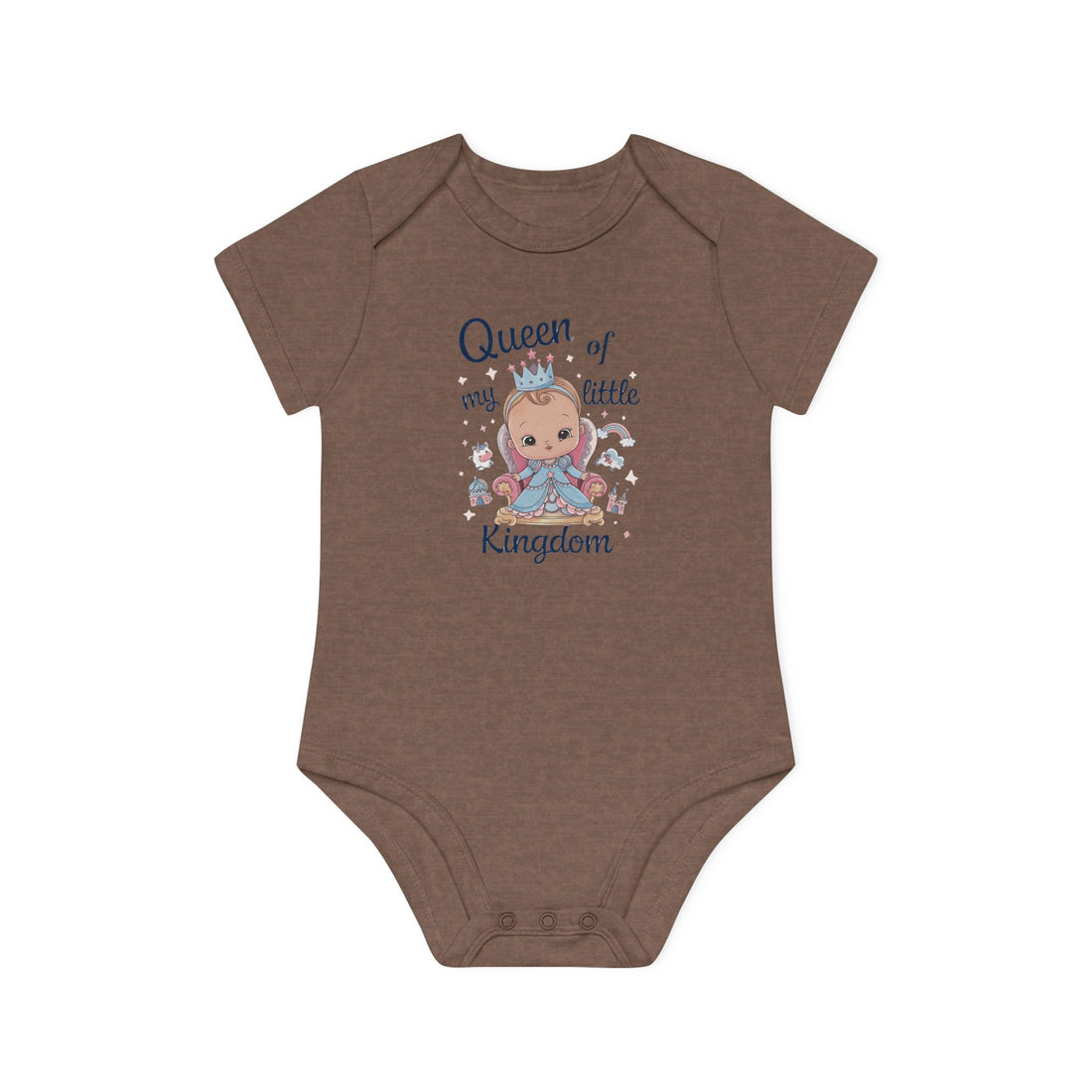 "Queen of my little kingdom" Baby Organic Short Sleeve Bodysuit