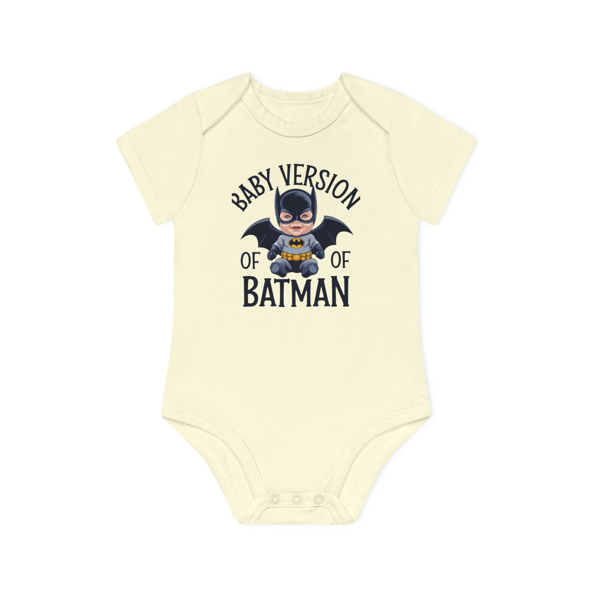 "Baby version of batman" Baby Organic Short Sleeve Bodysuit