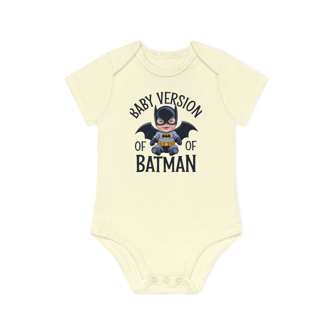 "Baby version of batman" Baby Organic Short Sleeve Bodysuit