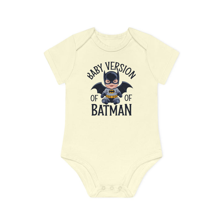 "Baby version of batman" Baby Organic Short Sleeve Bodysuit