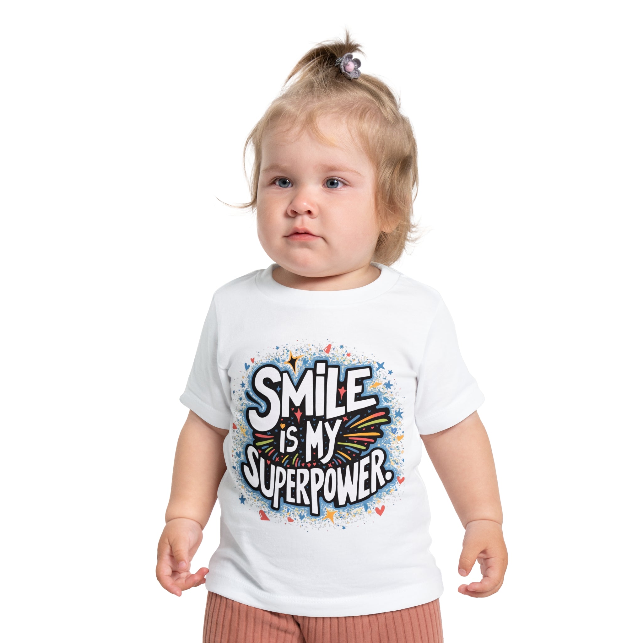 "Smile is my superpower" Baby Short Sleeve T-Shirt