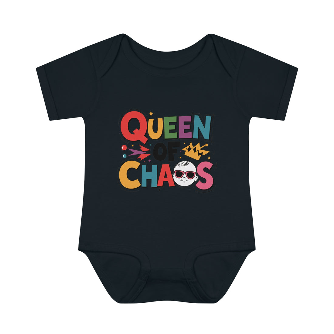 "Queen of chaos" Infant Baby Rib Bodysuit