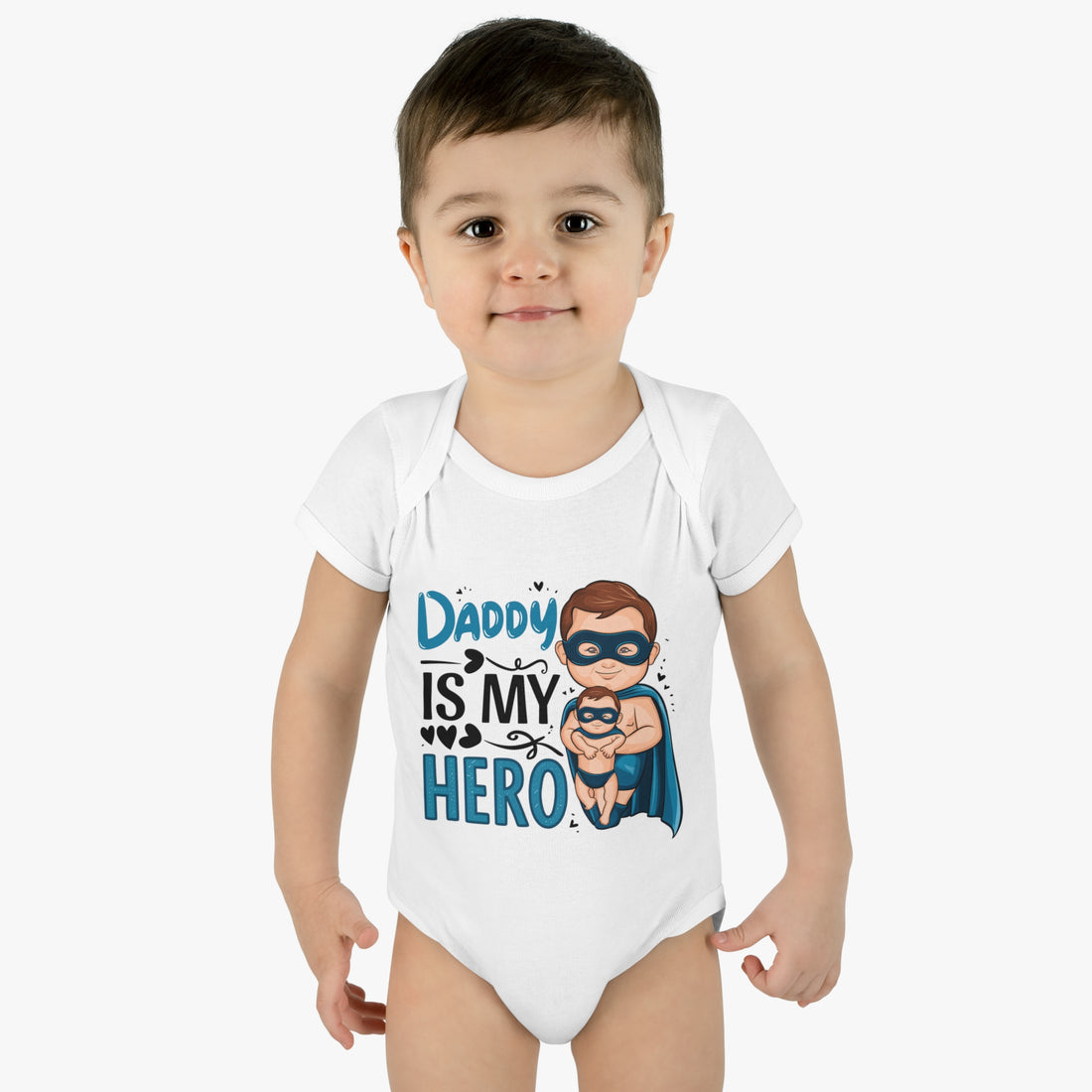 "Daddy is my hero" Infant Baby Rib Bodysuit