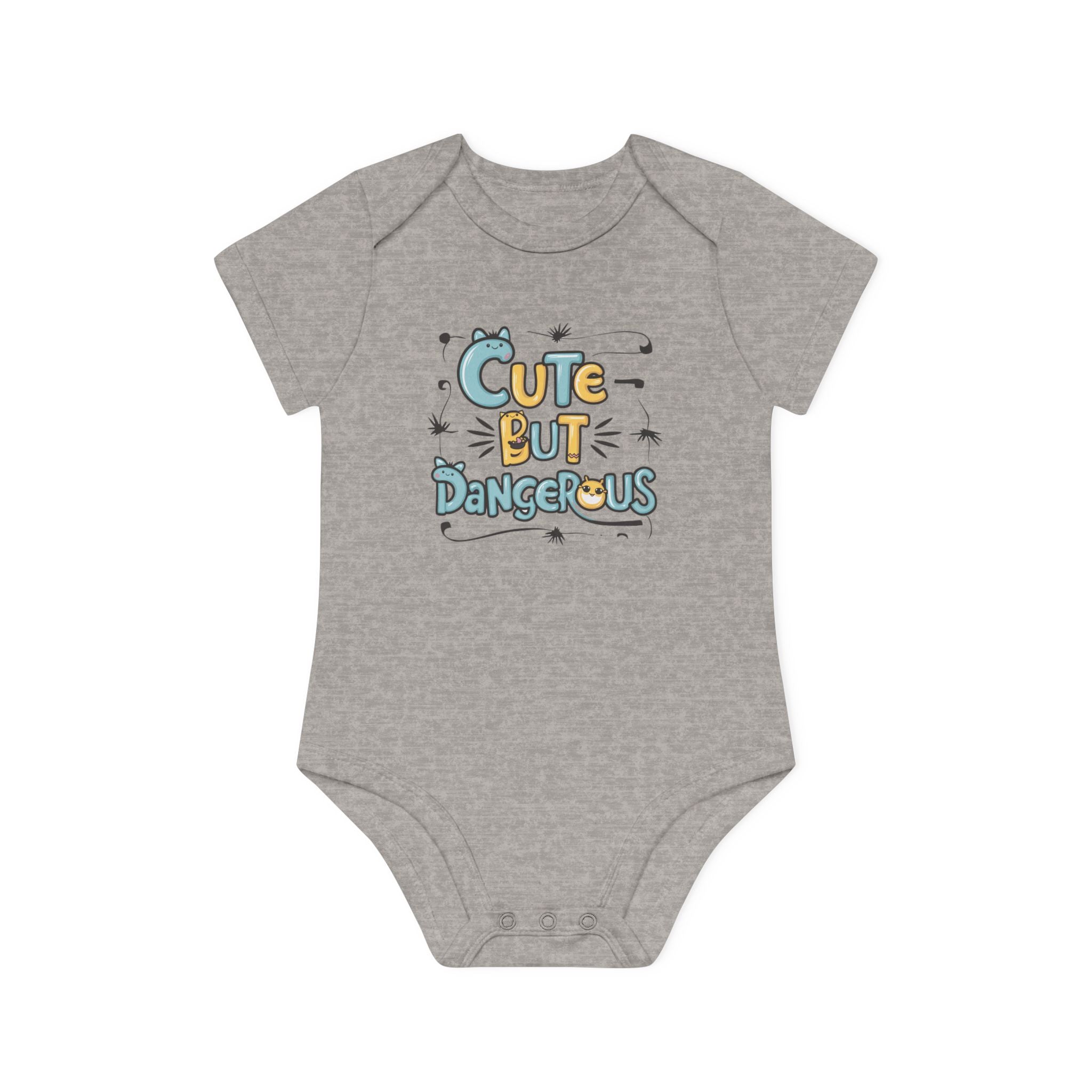 "Cute but dangerous" Baby Organic Short Sleeve Bodysuit