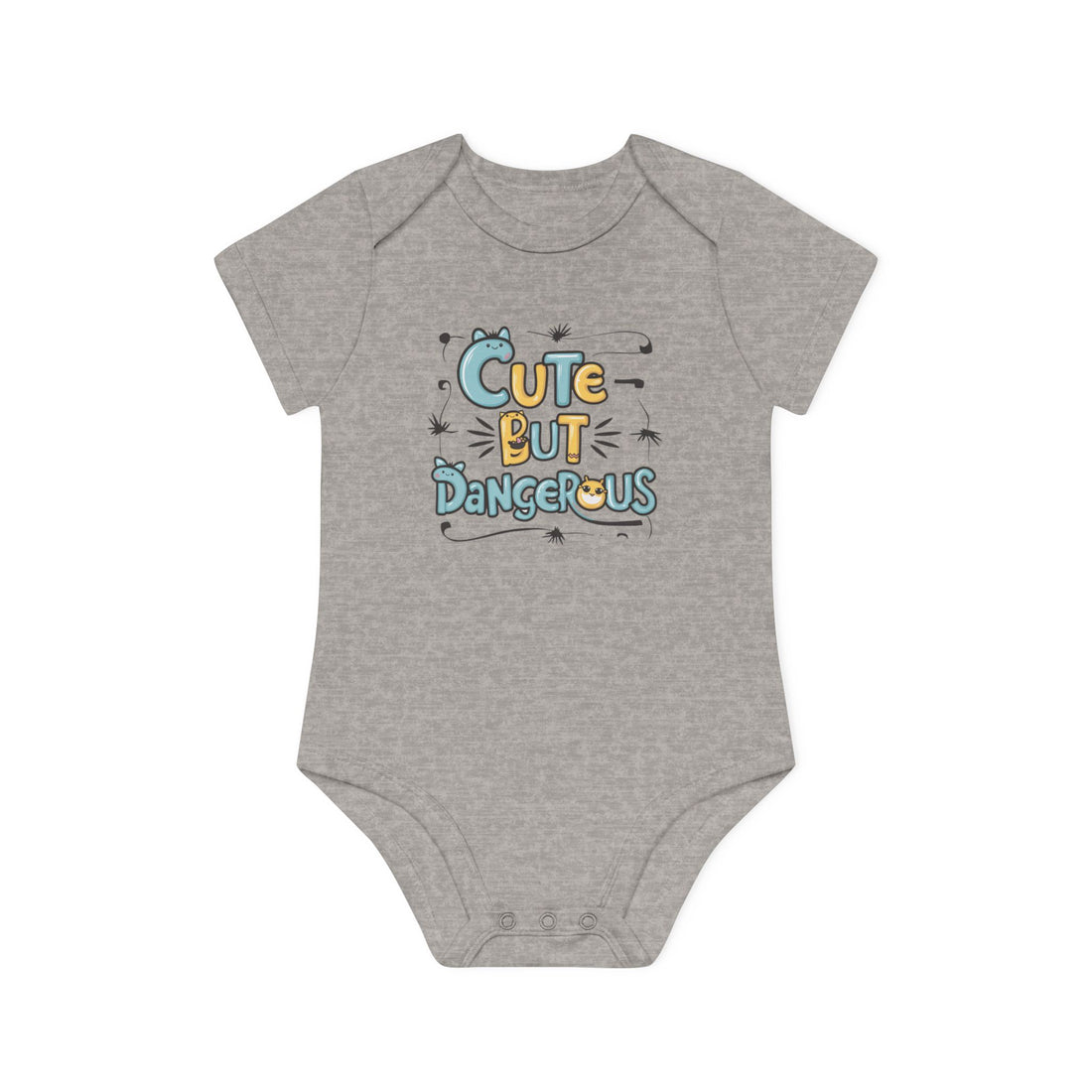 "Cute but dangerous" Baby Organic Short Sleeve Bodysuit