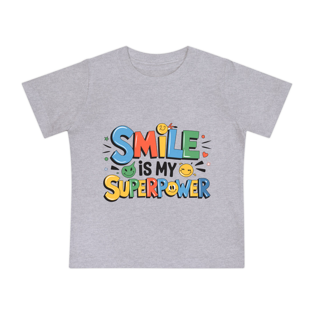 "Smile is my superpower" Baby Short Sleeve T-Shirt