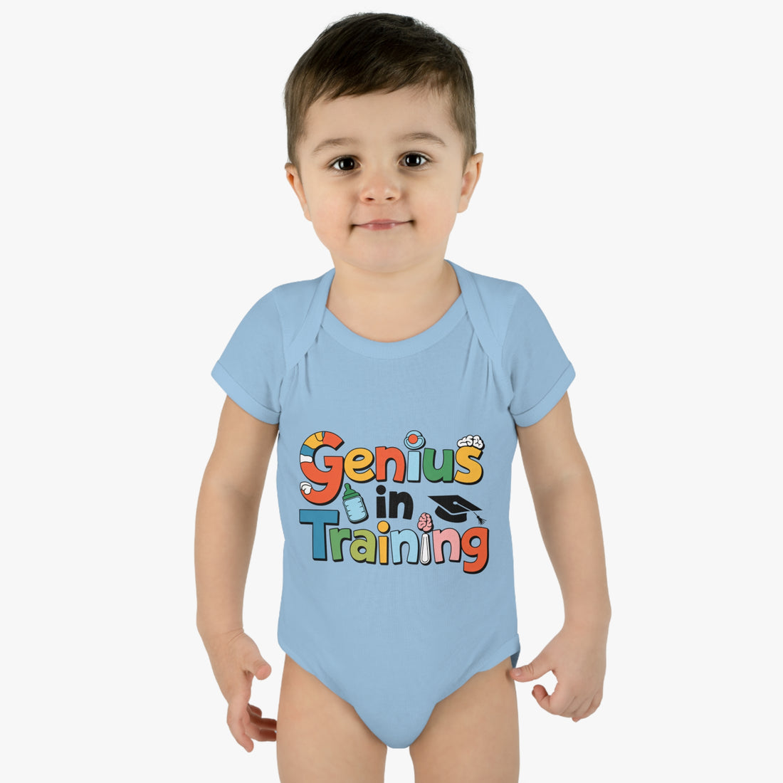 "Genius in training" Infant Baby Rib Bodysuit