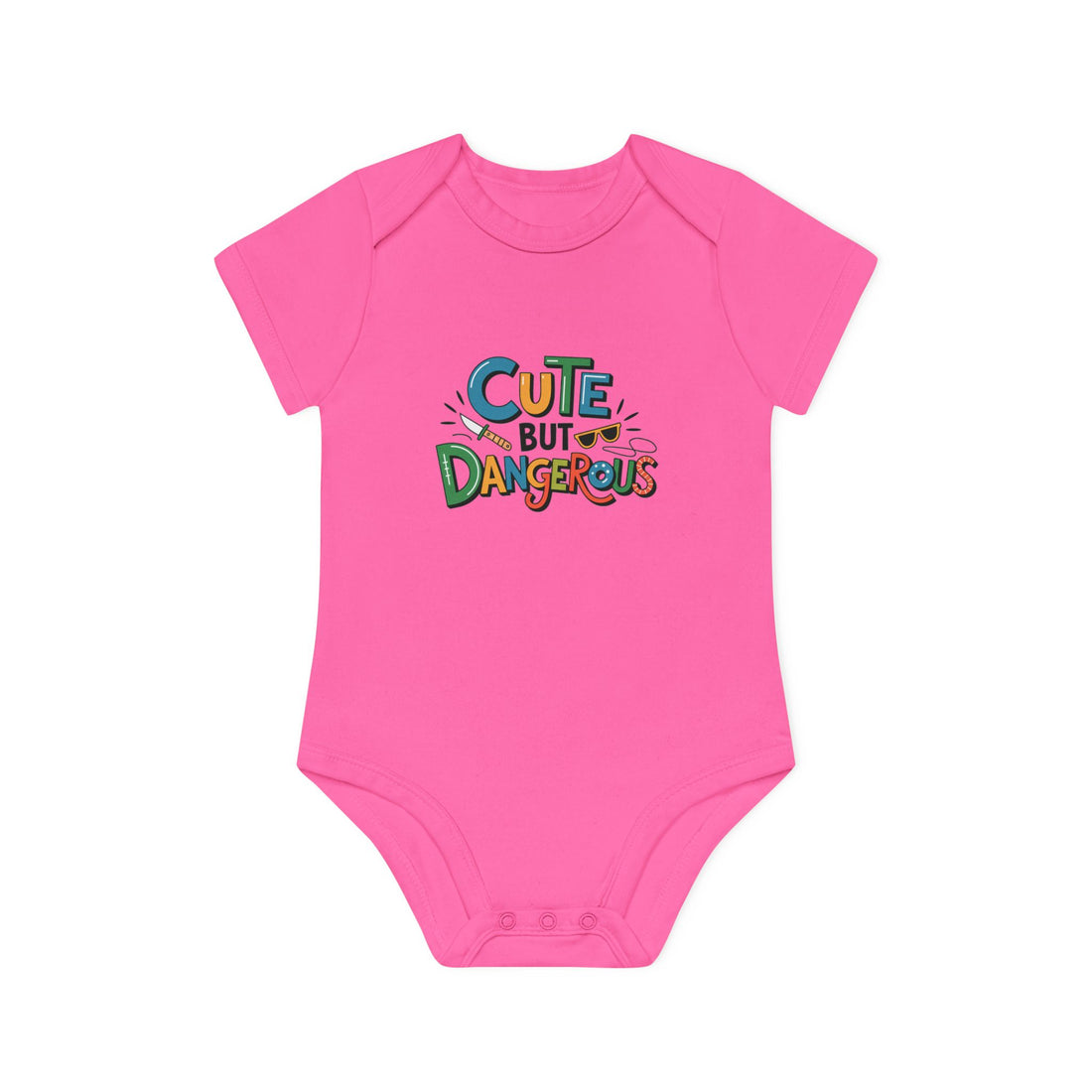 "Cute but dangerous" Baby Organic Short Sleeve Bodysuit