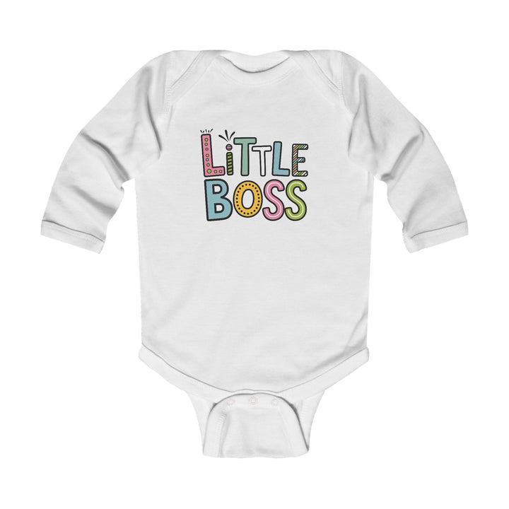 "Little boss" Infant Long Sleeve Bodysuit