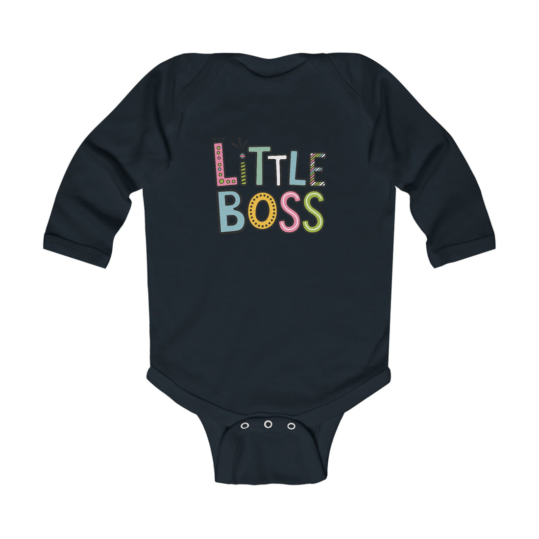 "Little boss" Infant Long Sleeve Bodysuit