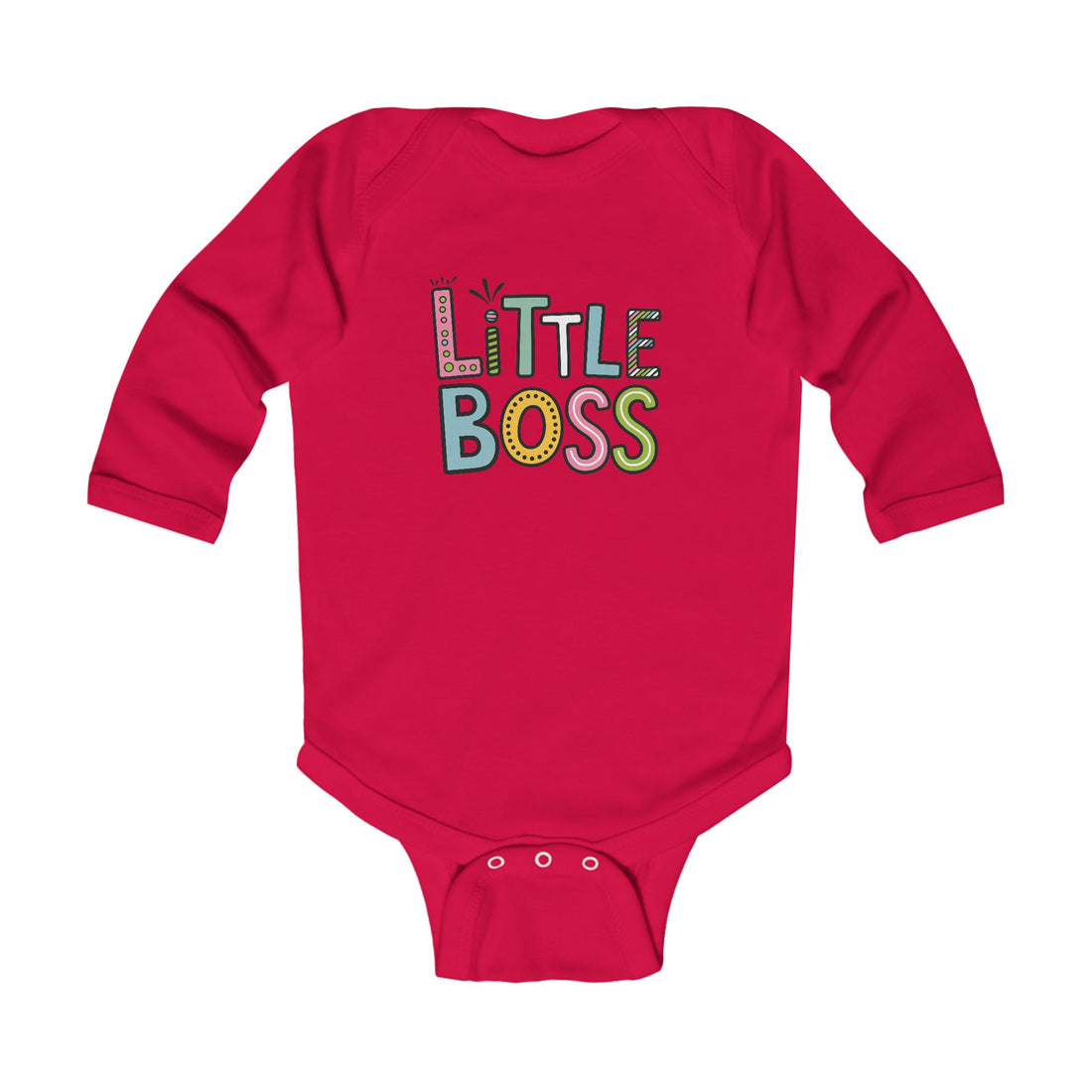 "Little boss" Infant Long Sleeve Bodysuit