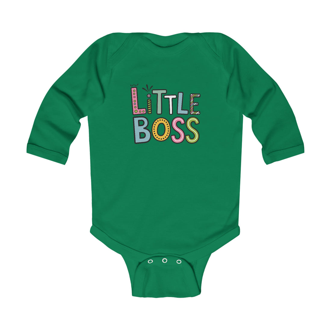 "Little boss" Infant Long Sleeve Bodysuit