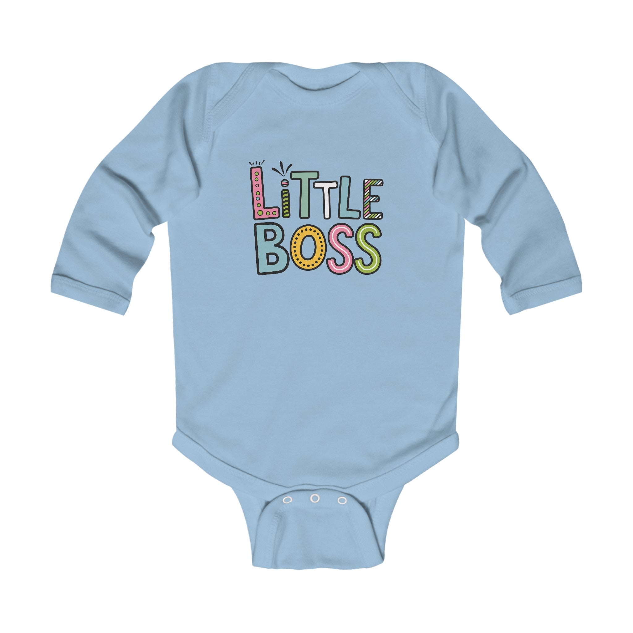"Little boss" Infant Long Sleeve Bodysuit