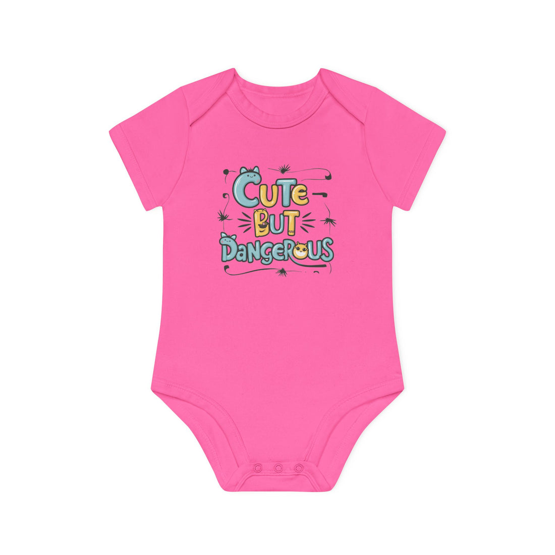 "Cute but dangerous" Baby Organic Short Sleeve Bodysuit