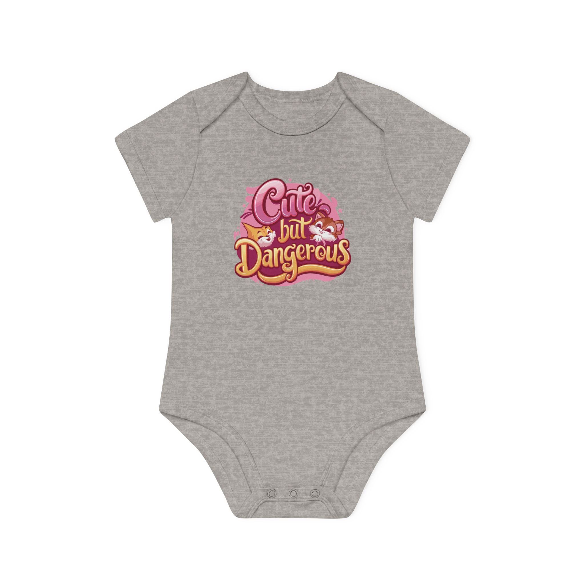 "Cute but dangerous" Baby Organic Short Sleeve Bodysuit
