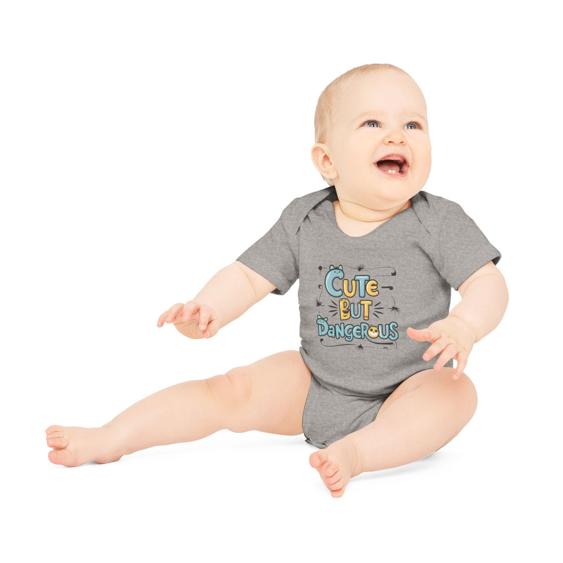 "Cute but dangerous" Baby Organic Short Sleeve Bodysuit