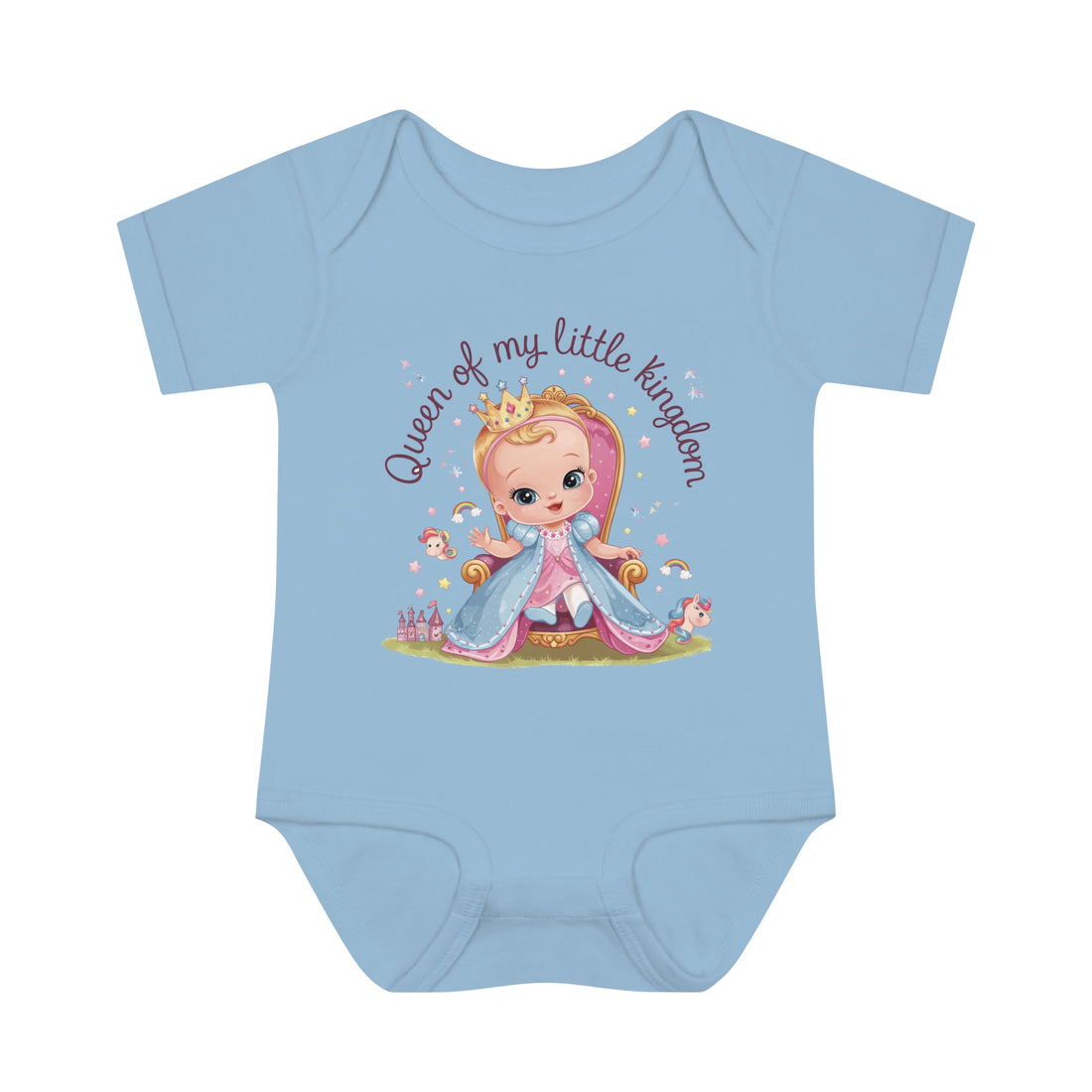 "Queen of my little kingdom" Infant Baby Rib Bodysuit