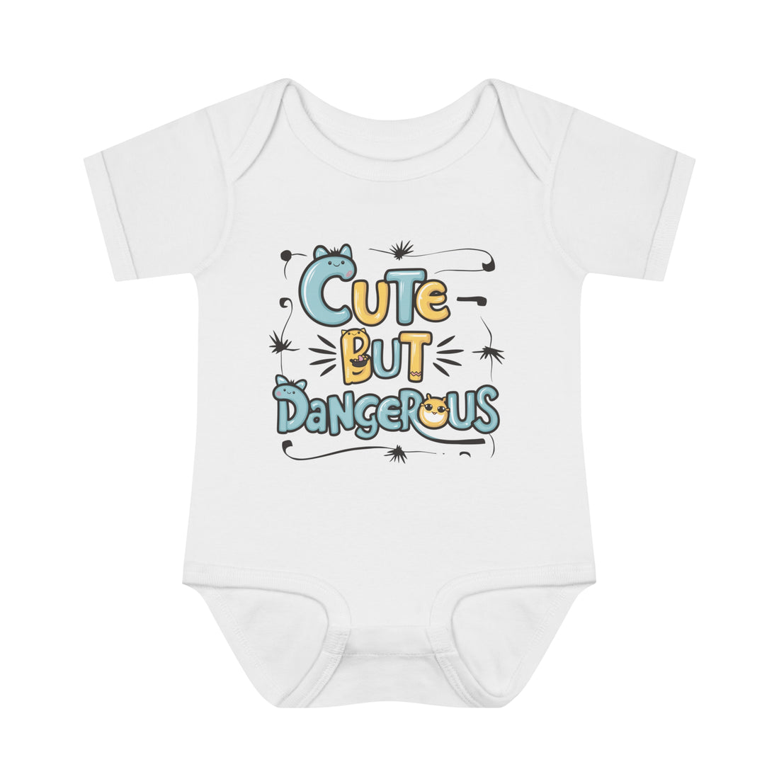 "Cute but dangerous" Infant Baby Rib Bodysuit